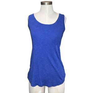 CYNTHIA ROWLEY | WOMENS BLUE SLEEVELESS RAZOR BACK TANK TOP